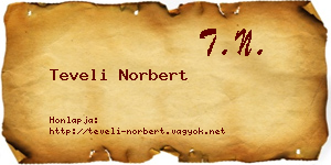Teveli Norbert névjegykártya