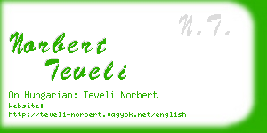 norbert teveli business card